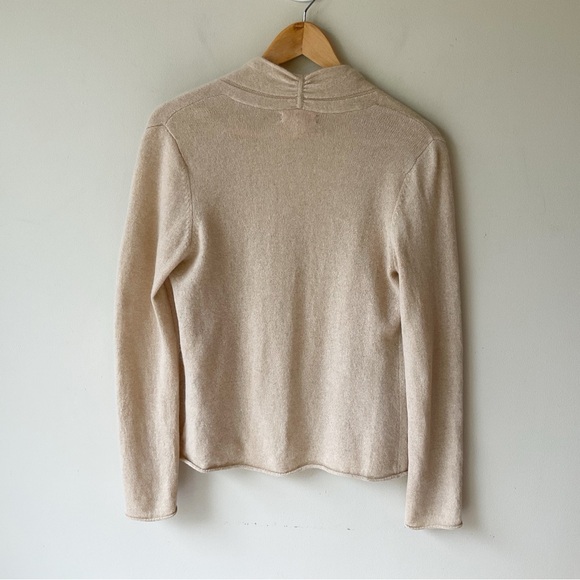 Lilly Pulitzer Open Front Heathered Beige Cashmere Cardigan Size S - Picture 3 of 9